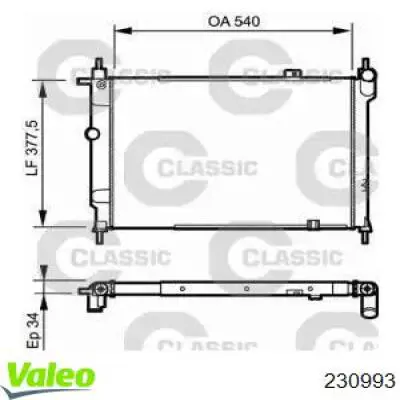 Радиатор 230993 VALEO