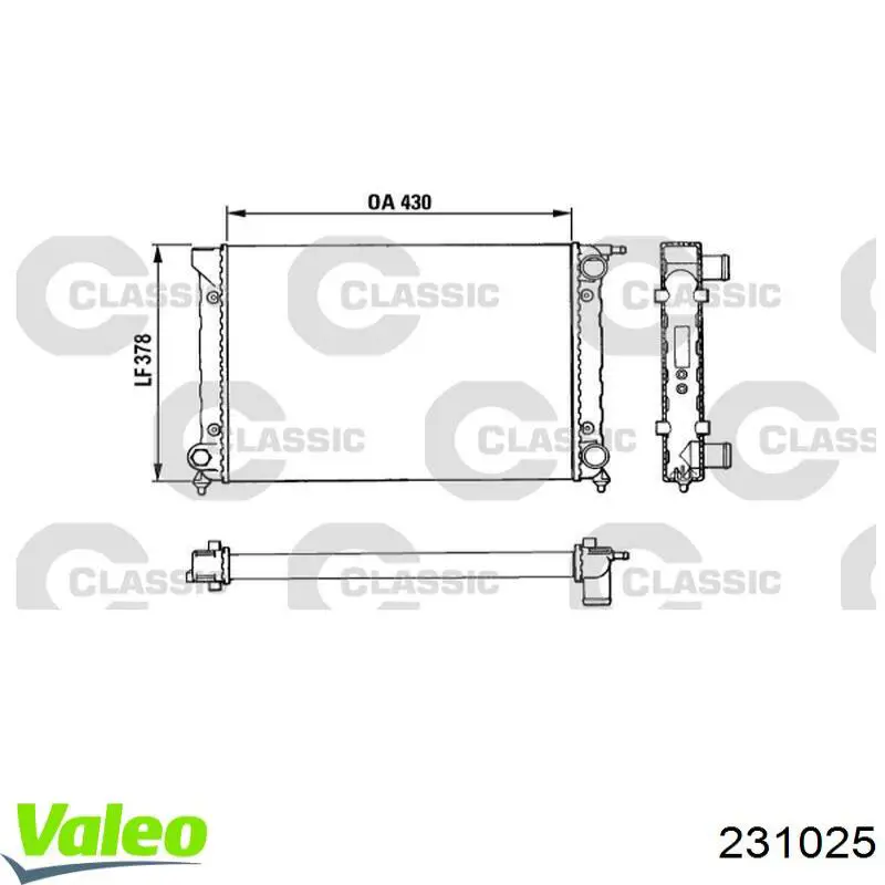 231025 VALEO радиатор