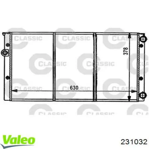 Радиатор 231032 VALEO