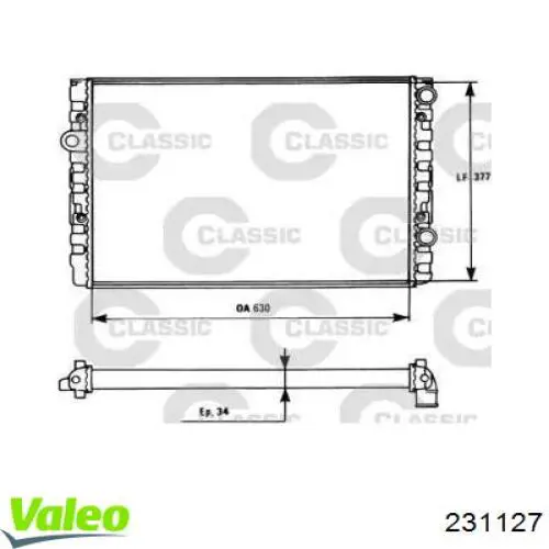 Радиатор 231127 VALEO