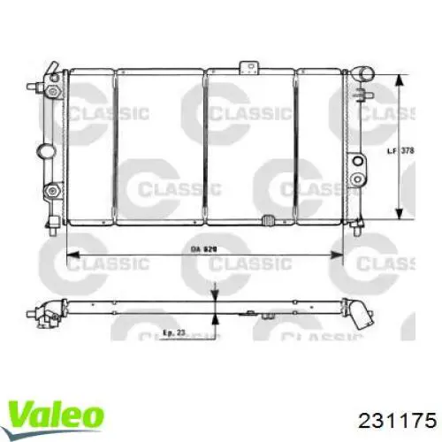 Радиатор 231175 VALEO