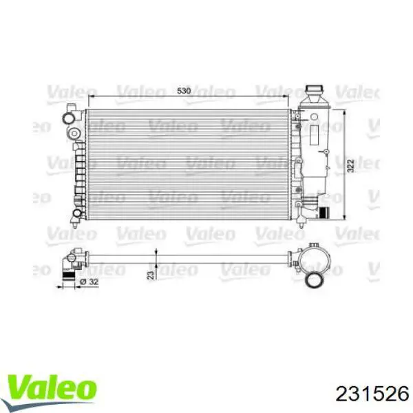 Радиатор 231526 VALEO