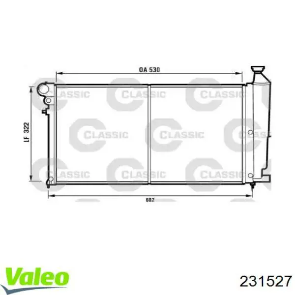 Радиатор 231527 VALEO