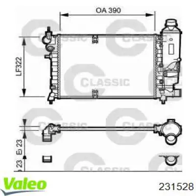 Радиатор 231528 VALEO