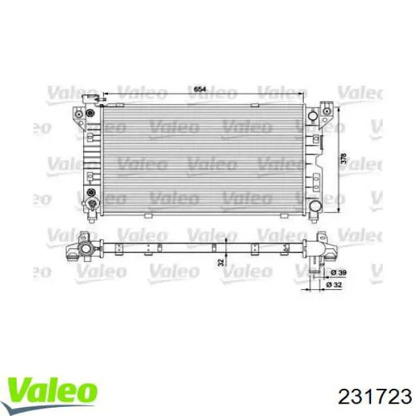 Радиатор 231723 VALEO