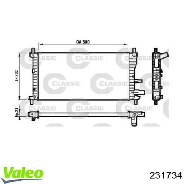 Радиатор 231734 VALEO