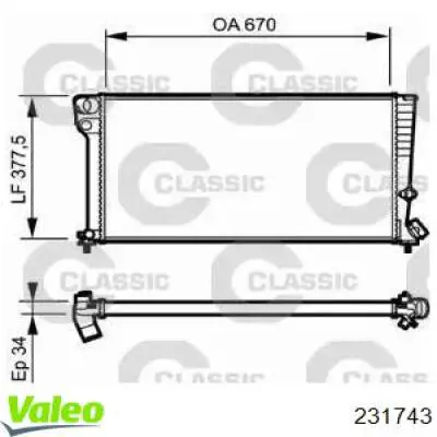 Радиатор 231743 VALEO