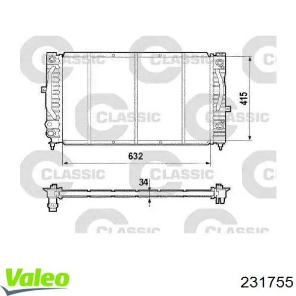 Радиатор 231755 VALEO