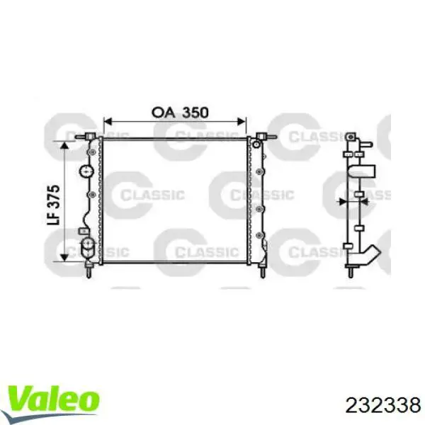 Радиатор 232338 VALEO