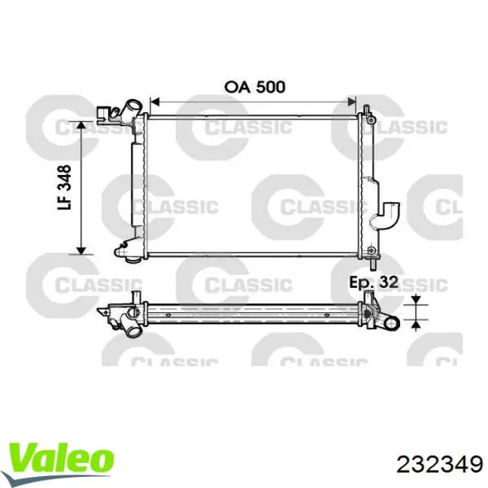 Радиатор 232349 VALEO