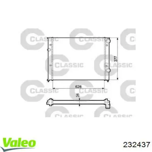 Радиатор 232437 VALEO