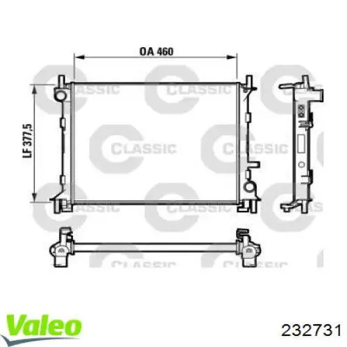 Радиатор 232731 VALEO