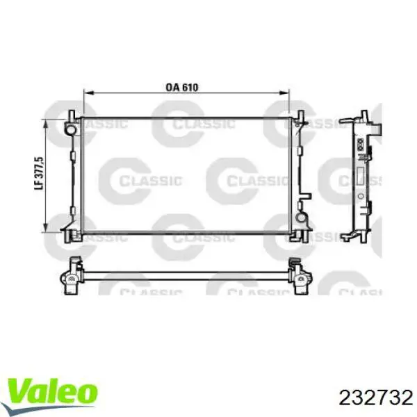 Радиатор 232732 VALEO