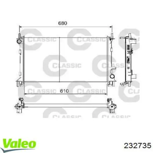 Радиатор 232735 VALEO