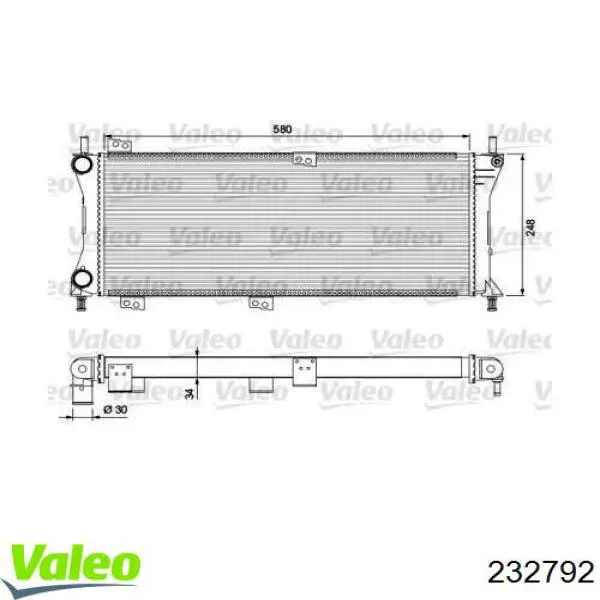 Радиатор 232792 VALEO