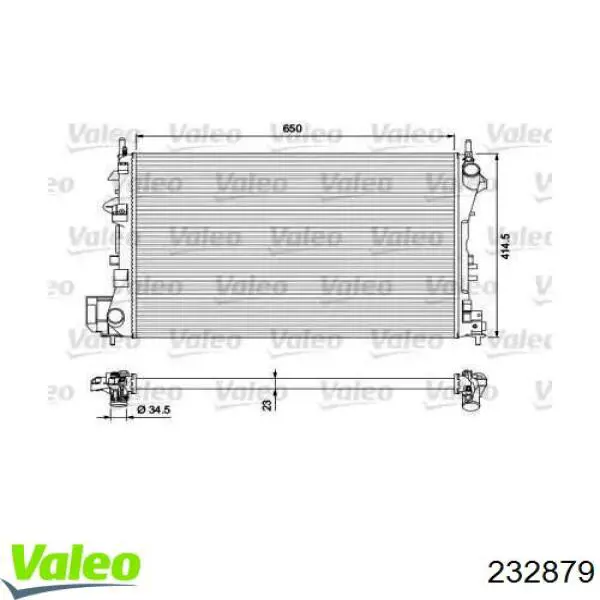 Радиатор 232879 VALEO