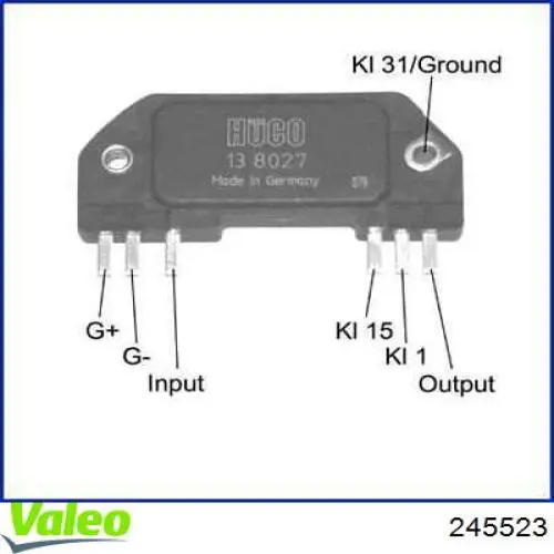 Модуль зажигания (коммутатор) 245523 VALEO