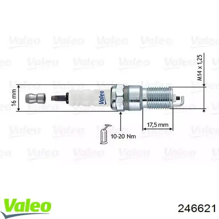 Свеча зажигания VALEO 246621 цена, от 2.94 USD