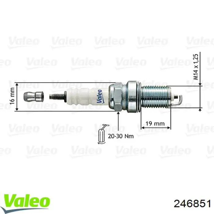 Свечи зажигания 246851 VALEO