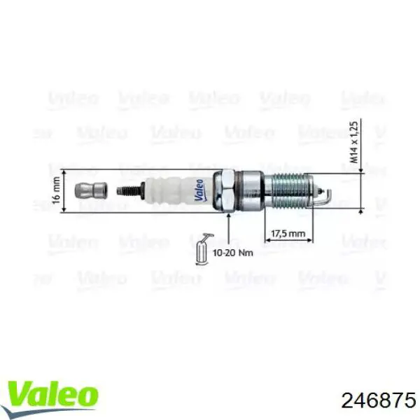 Свечи зажигания 246875 VALEO