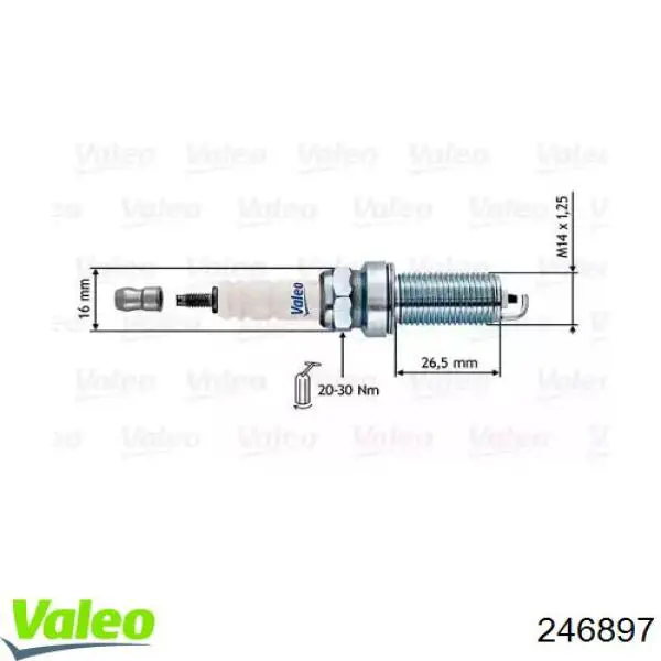 Свечи зажигания 246897 VALEO