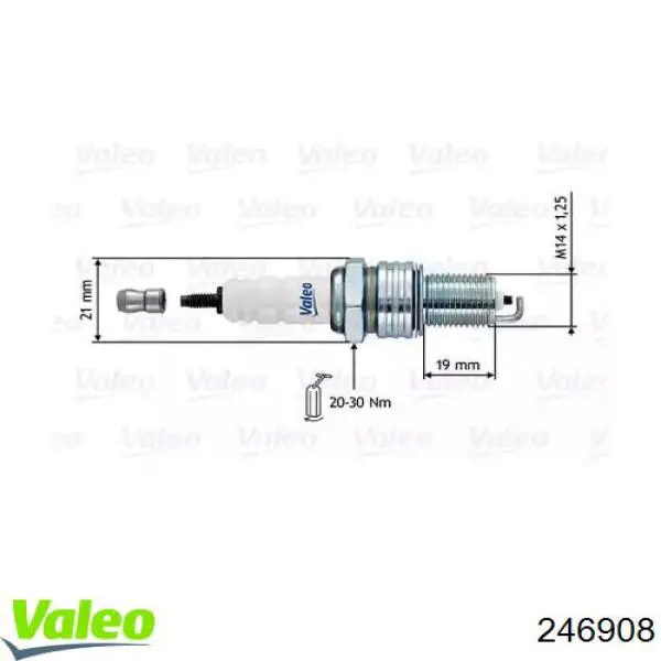 Свечи зажигания 246908 VALEO