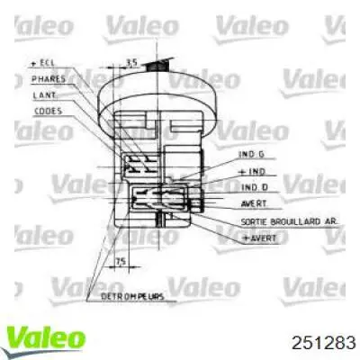 Переключатель подрулевой левый 251283 VALEO