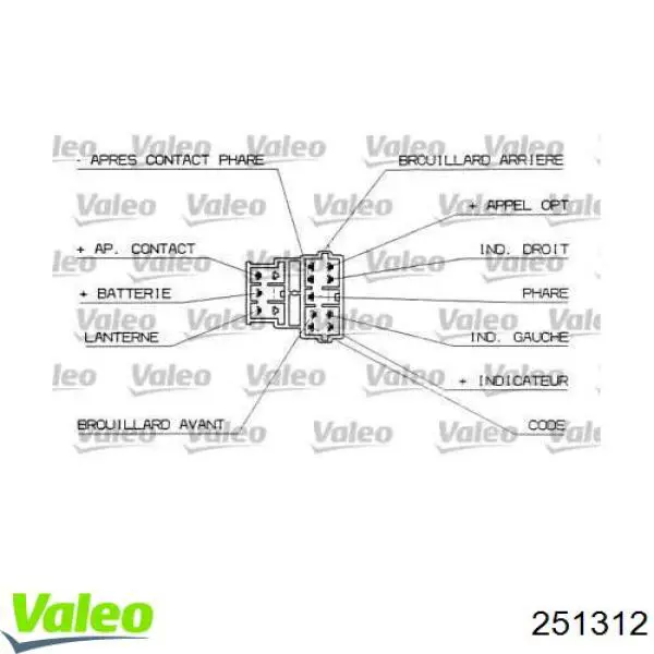 251312 VALEO Левый подрулевой переключатель