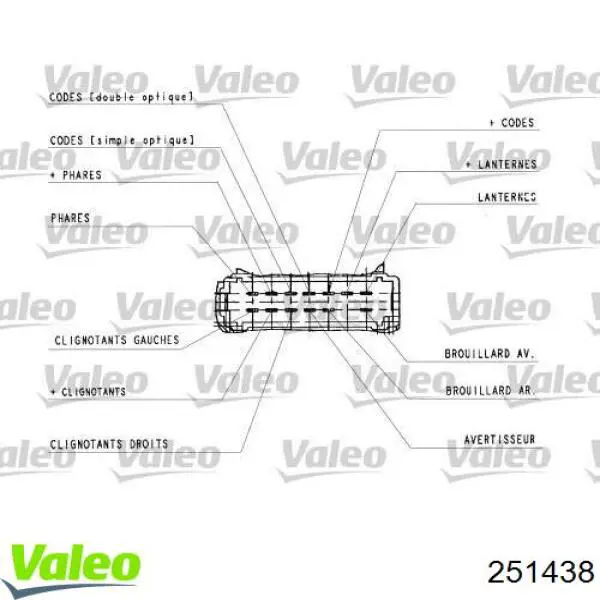 Переключатель подрулевой левый 251438 VALEO