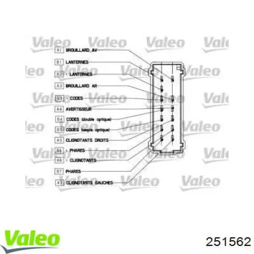 Подрулевой переключатель левый VALEO 251562