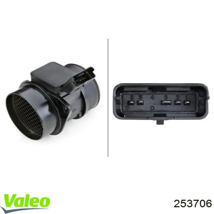 253706 VALEO Датчик расхода воздуха