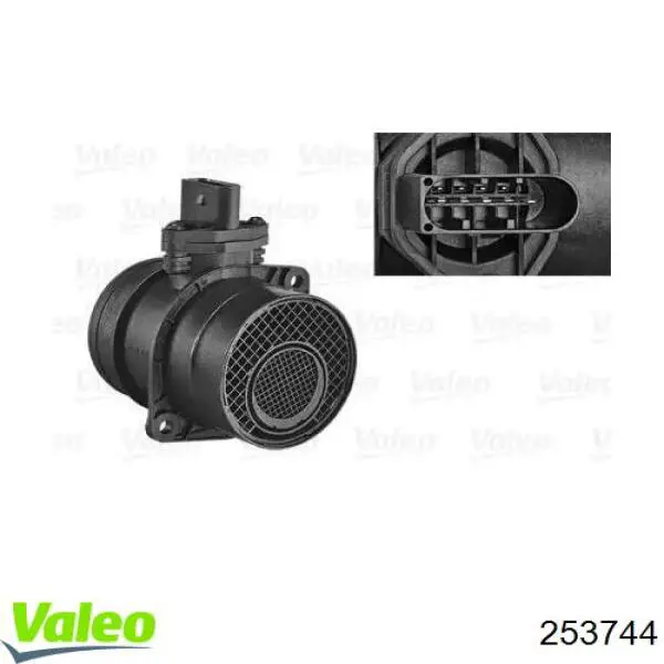 253744 VALEO sensor de fluxo (consumo de ar, medidor de consumo M.A.F. - (Mass Airflow))