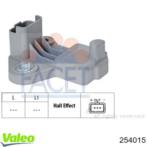 Купить 254015 VALEO Датчик оборотов коленвала
