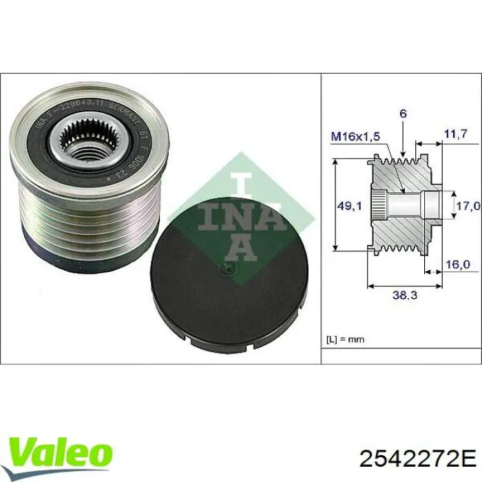 Автомобильный генератор VALEO 2542272E цена, от 78.83 USD