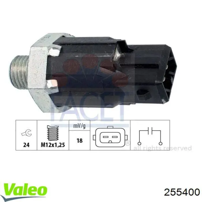 255400 VALEO Датчик самовоспламенения