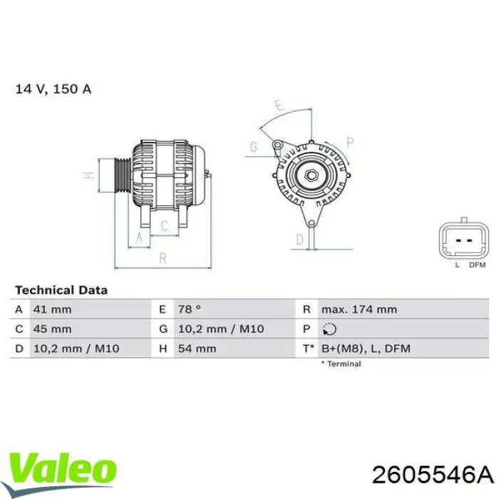 Генератор автомобиля Fiat/Alfa/Lancia 71716596