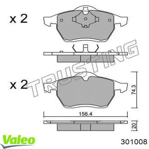 Колодки VALEO 301008 цена, от 22.82 USD
