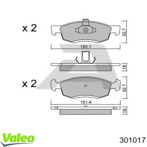 Колодки VALEO 301017 цена, от 24.75 USD