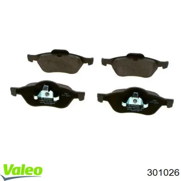 Передние тормозные колодки 301026 VALEO