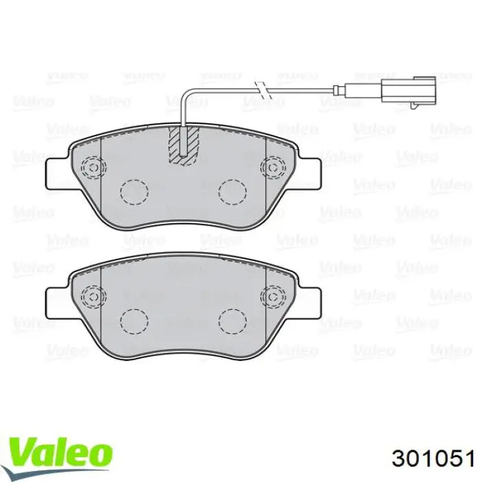 301051 VALEO Колодки передние