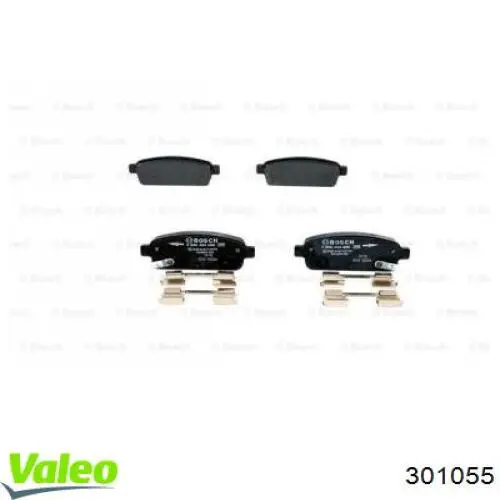 Задние тормозные колодки 301055 VALEO