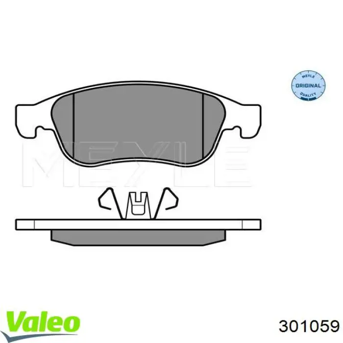 Передние тормозные колодки 301059 VALEO