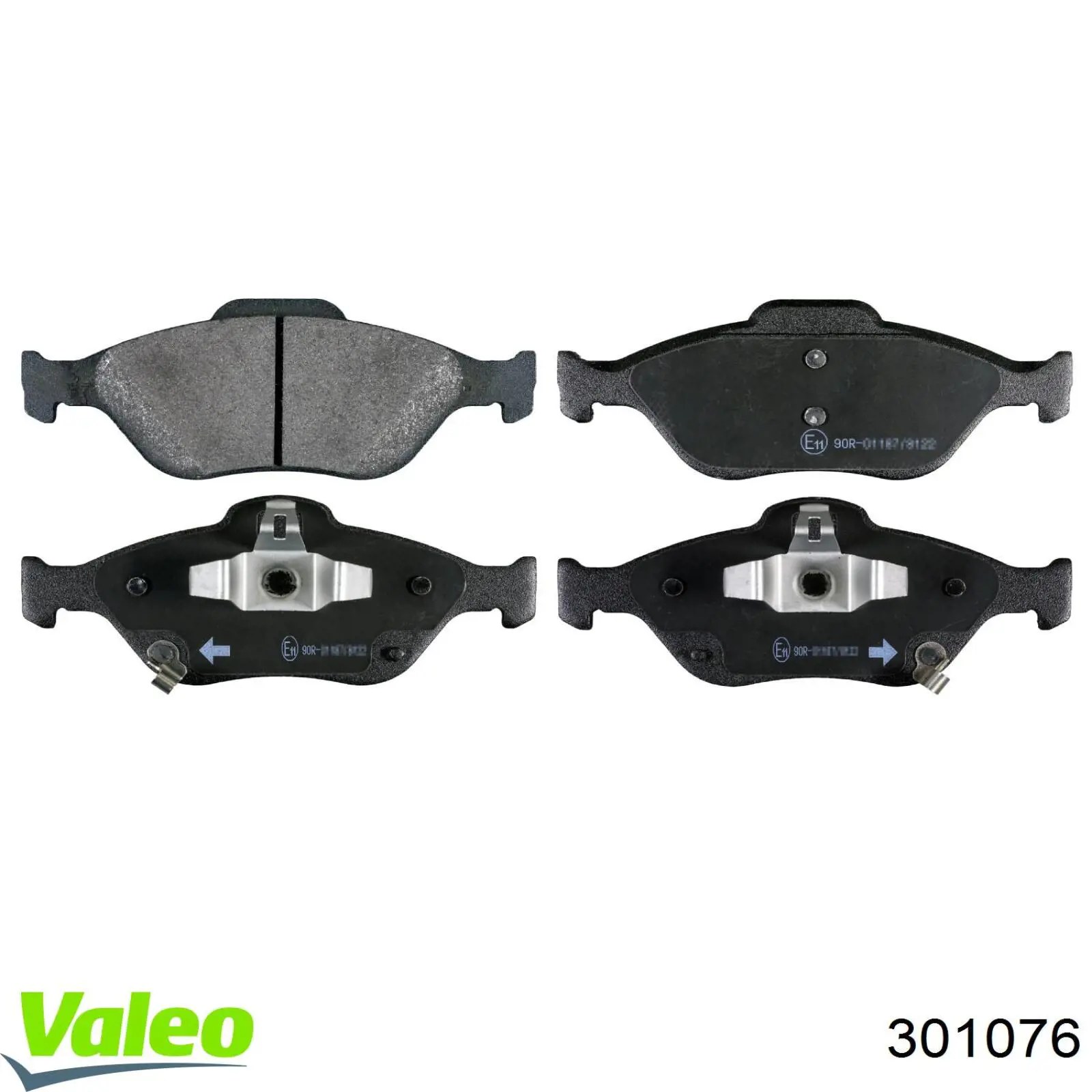Передние тормозные колодки 301076 VALEO