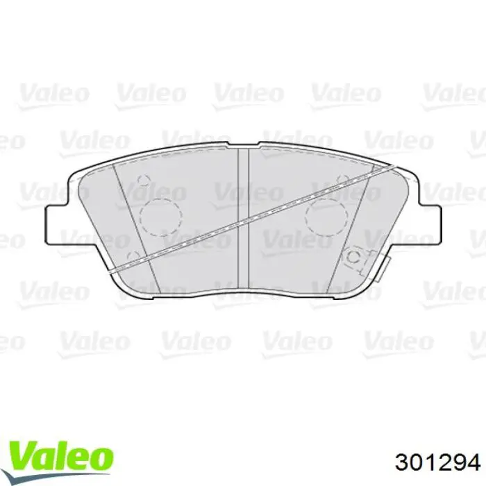 Передние тормозные колодки 301294 VALEO