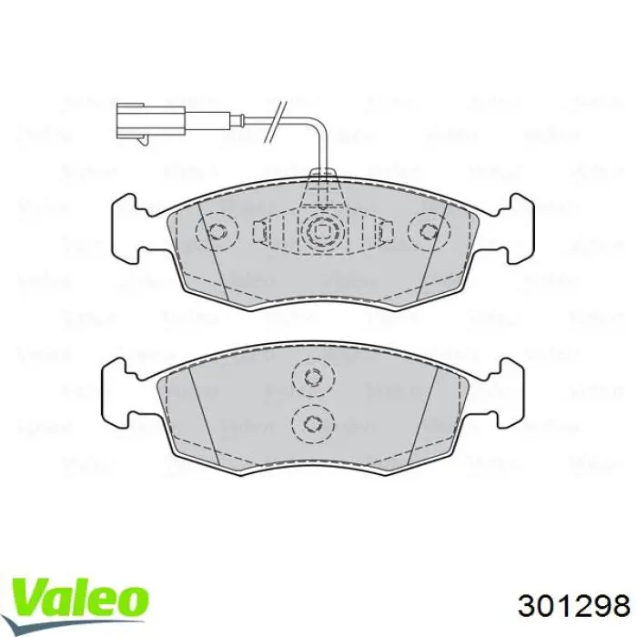 Передние тормозные колодки 301298 VALEO