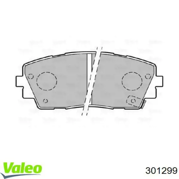 Передние тормозные колодки 301299 VALEO