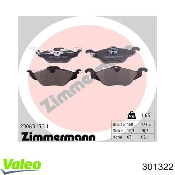 Колодки VALEO 301322 цена, от 20.10 USD