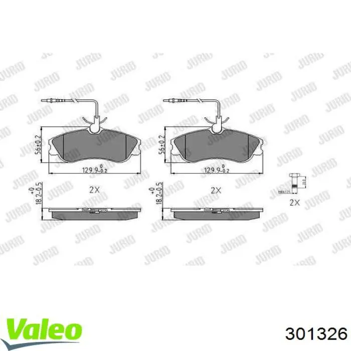 Колодки VALEO 301326 цена, от 18.92 USD