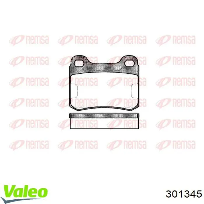Задние тормозные колодки 301345 VALEO