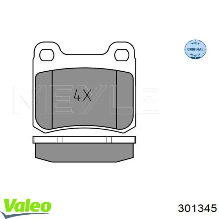 Колодки дисковые  VALEO 301345 цена, от 10.85 USD